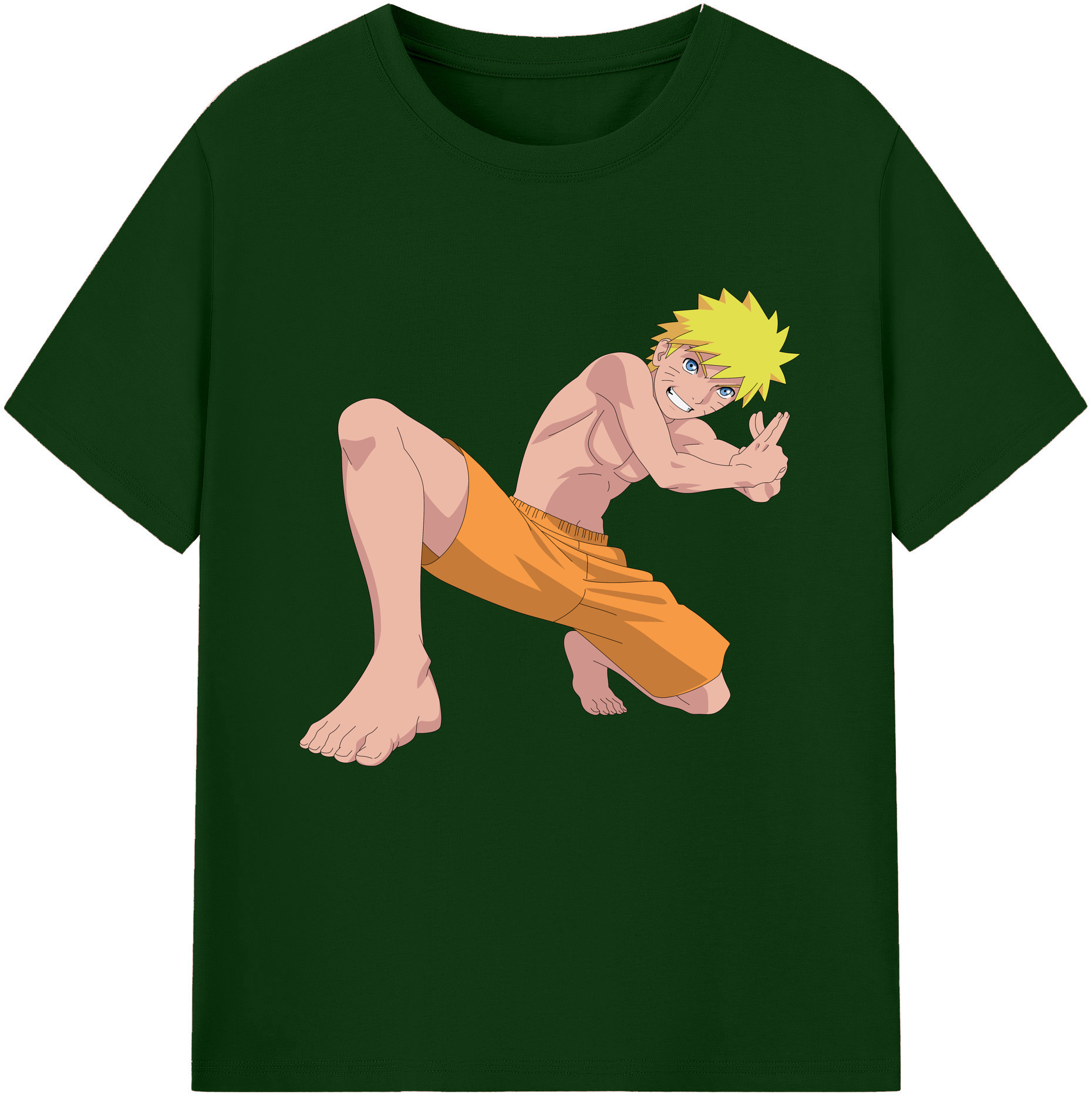 （画像用） NARUTO -ナルト- うずまき ナルト Uzumaki Naruto 綿100％半袖Tシャツ（フロントプリント）
